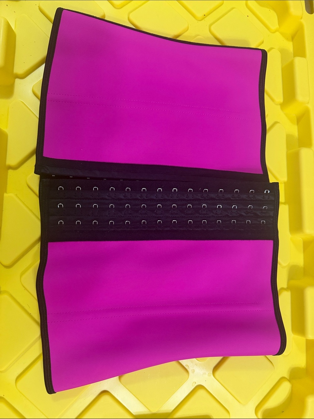 Neoprene Waist Trainer Corset in Bright Fuchsia with Black Trim